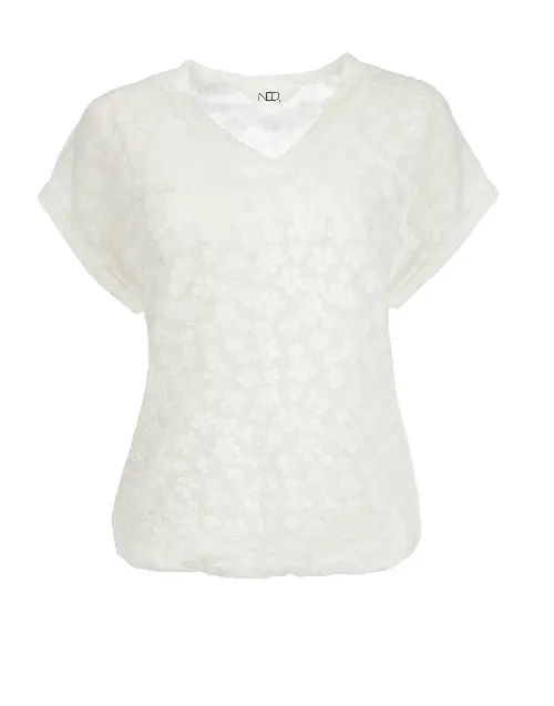NED top finke blossom ecru