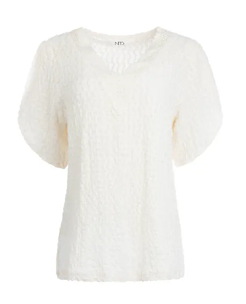 NED top reeds wavy ecru
