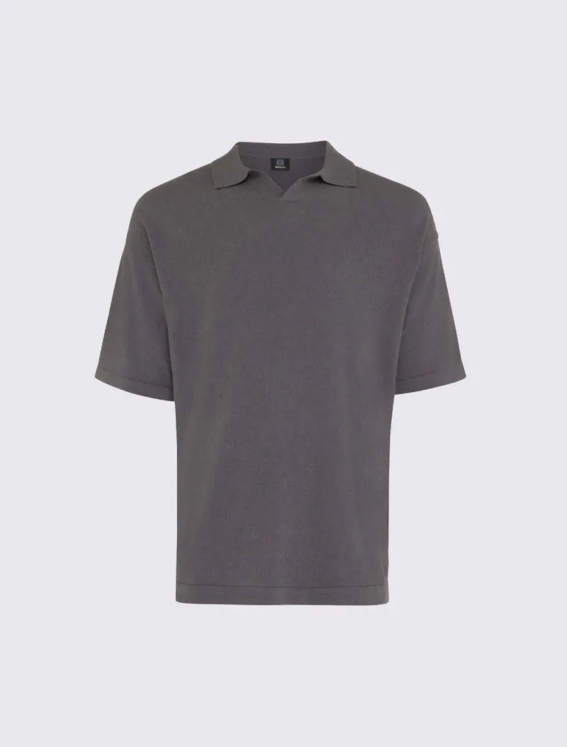 No Button Polo in Terry Cloth