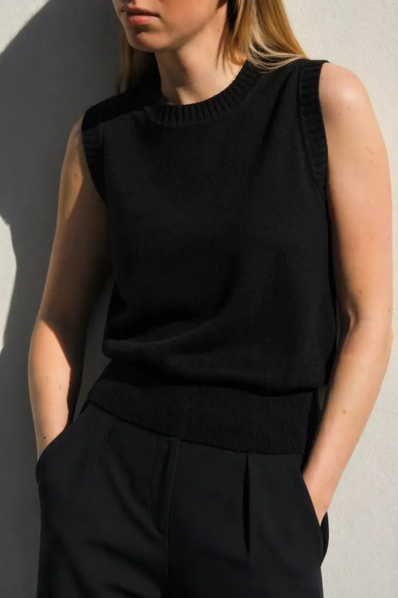 Nonchi | The Mediterranean Cashmere Top Black