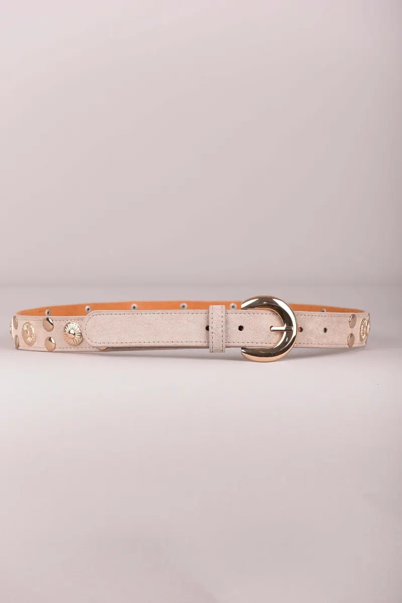 Nude Ceintuur met sierlijke studs
