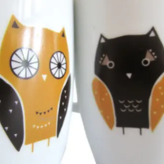 Nuukk Porcelain Stickers Owls