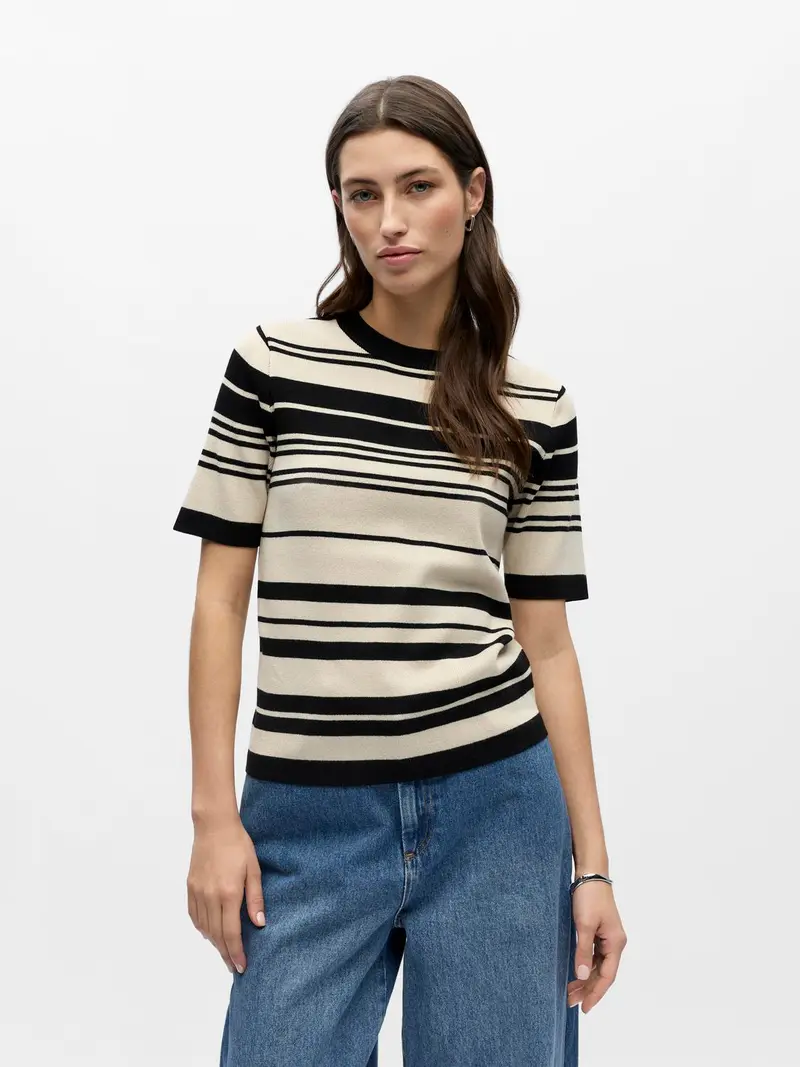 OBJESTER S/S NEW KNIT PULLOVER