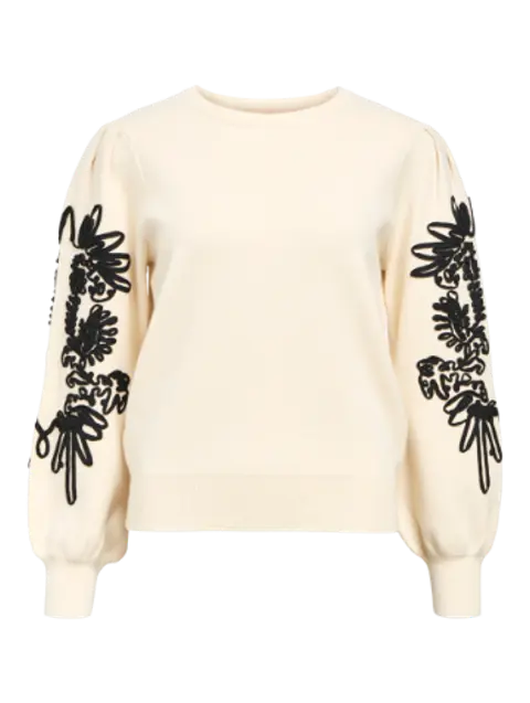 OBJJOANA L/S KNIT PULLOVER REP
