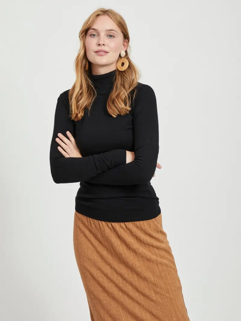 OBJThess L/S Rollneck Knit Pullover