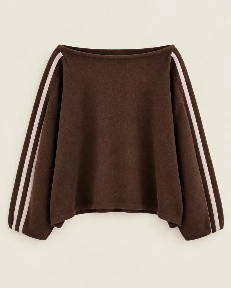 Off Shoulder Stripe Sweater