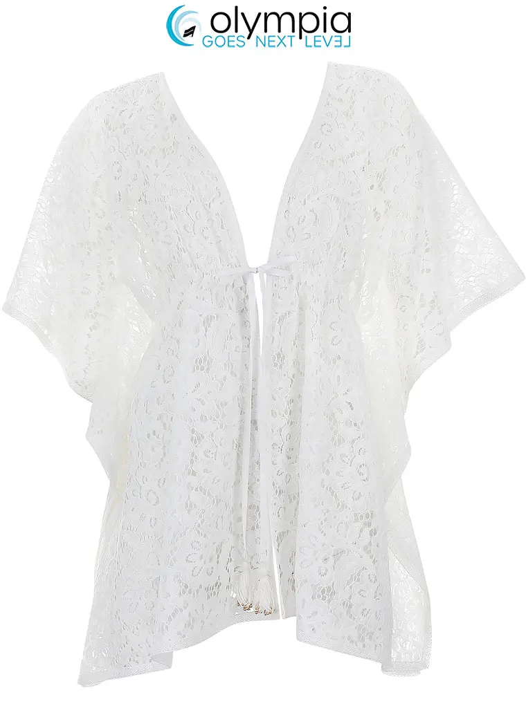 Olympia Blouse / Cover-up met koort - 33100 - Wit
