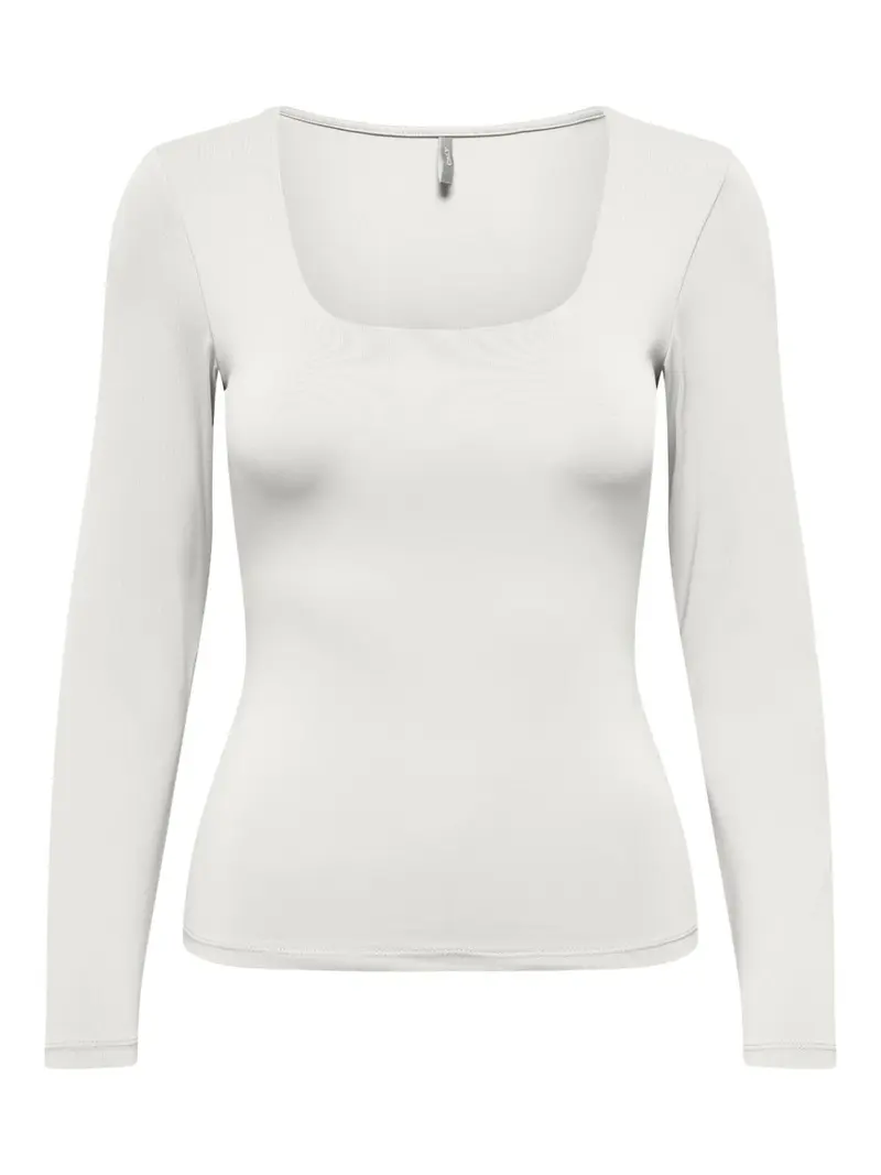 ONLEA L/S 2-WAY DEEP NECK TOP
