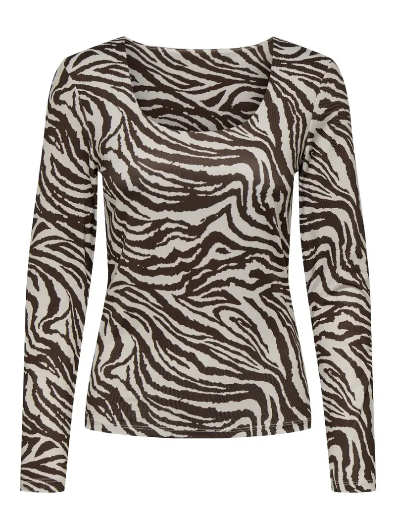 ONLLONE AOP L/S TWO WAY TOP J