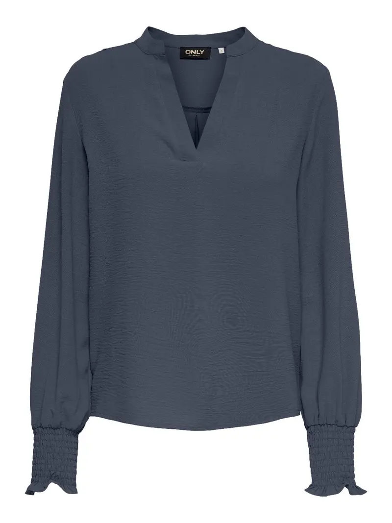 ONLMETTE V-NECK LS SMOCK TOP