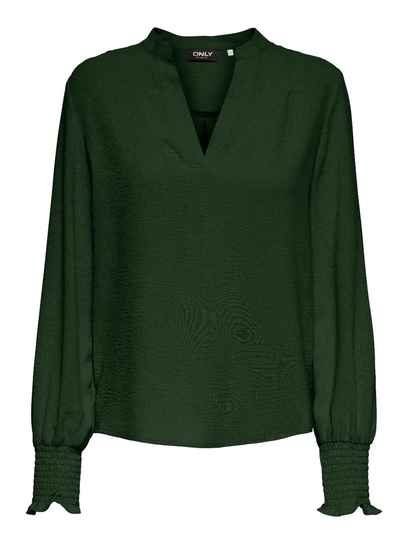 ONLMETTE V-NECK LS SMOCK TOP