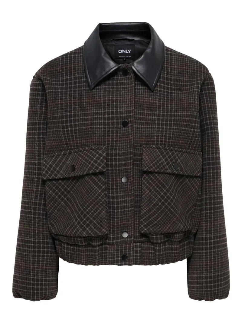 ONLMIKA CHECK BOMBER JACKET O