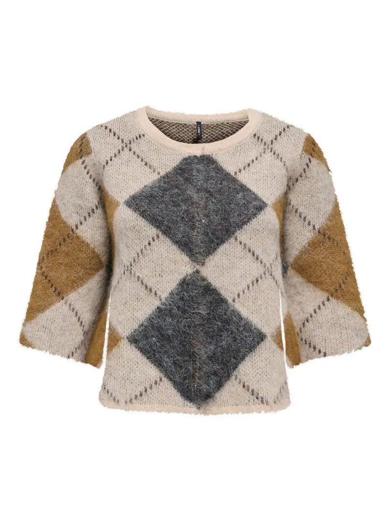 ONLNOEME SS PATTERN O-NECK KN