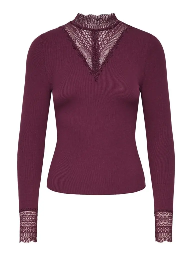 ONLTILDE L/S HIGH NECK LACE T