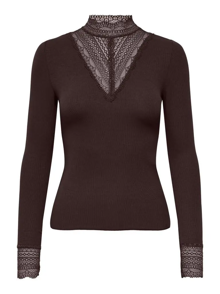 ONLTILDE L/S HIGH NECK LACE T