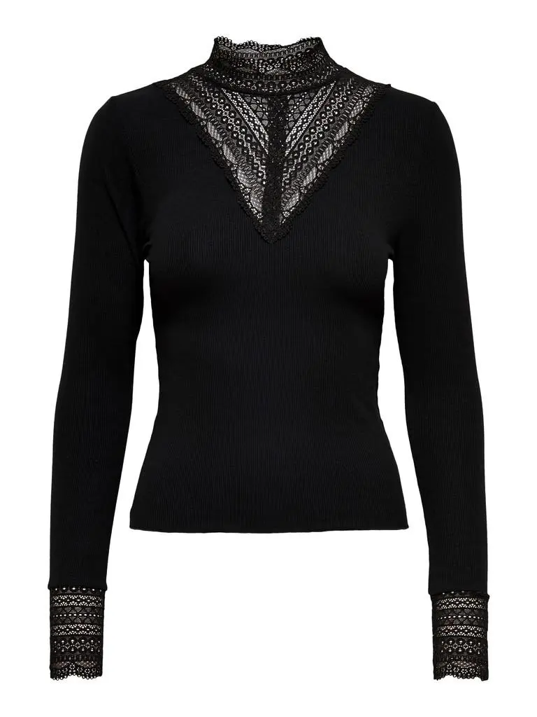 ONLTILDE L/S HIGH NECK LACE T