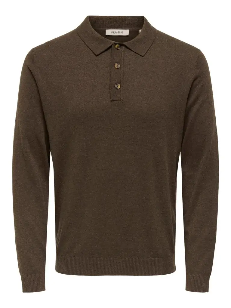 ONSLOUI REG 12 LS MEL POLO KN