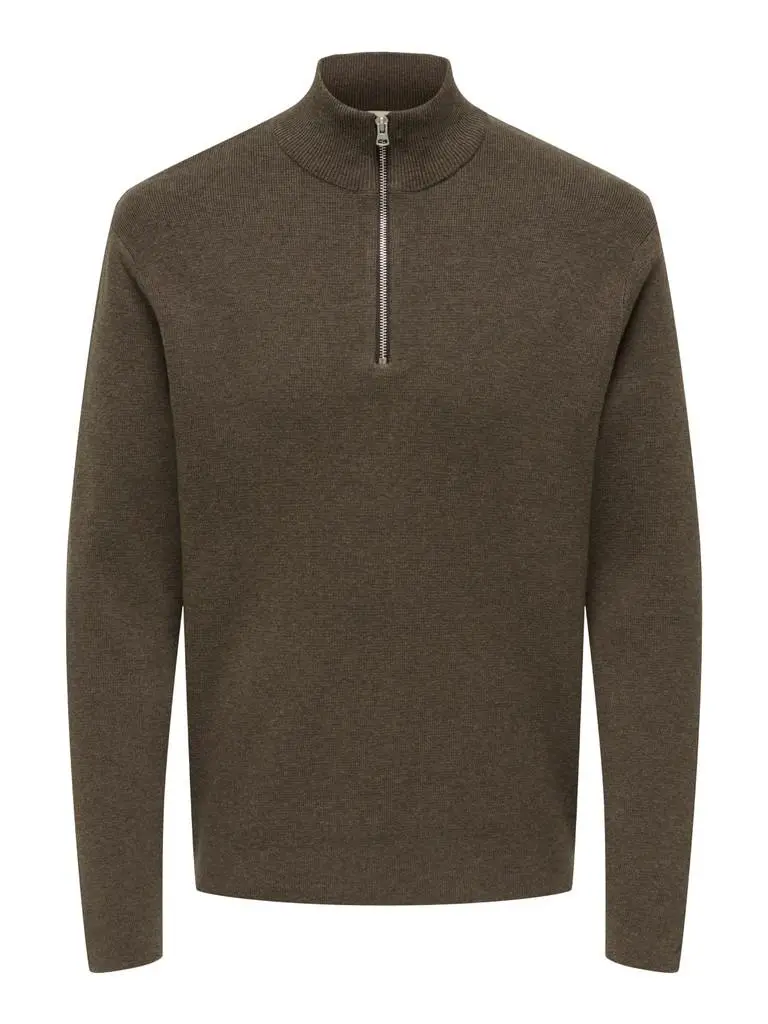 ONSTING REG HALF ZIP KNIT NOO