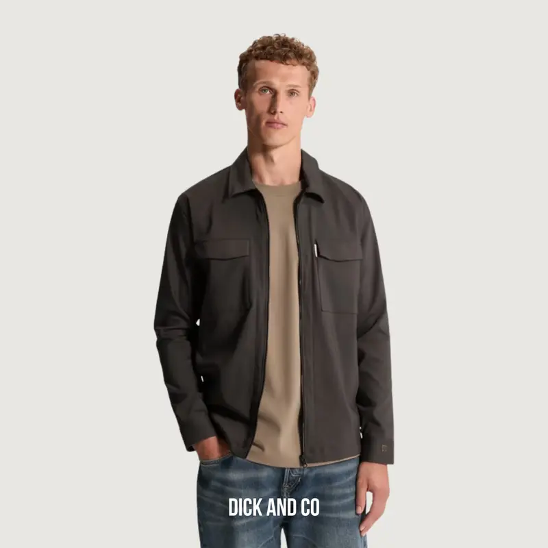 Overshirt met borstzakken en ritssluiting