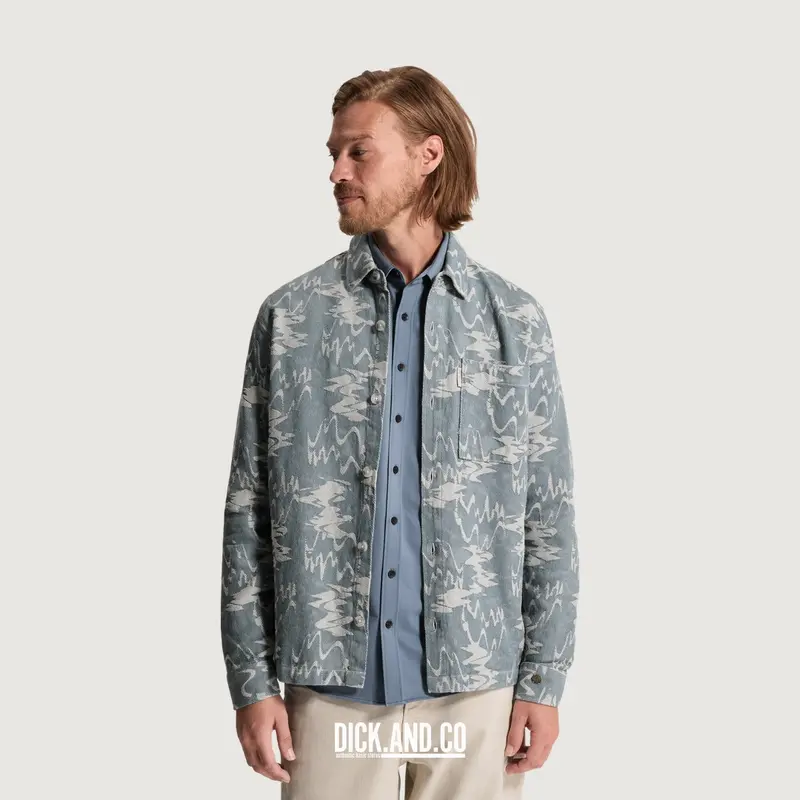 Overshirt met jacquardpatroon en knoopsluiting