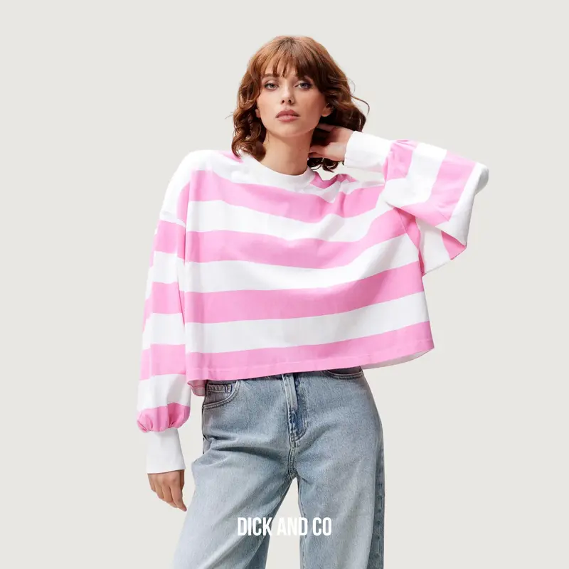 Oversized gestreepte long sleeve