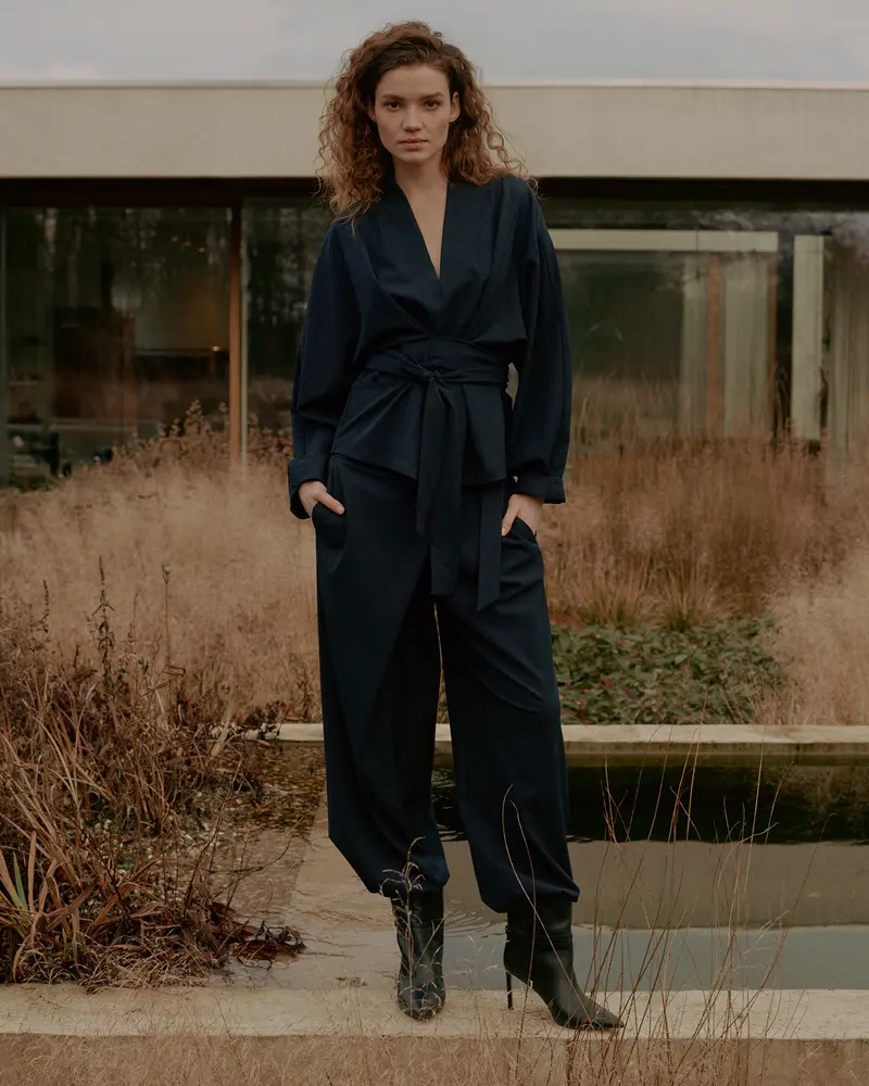 Overslagbroek met pinstripe