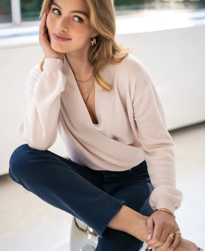 Overslagtrui LES CINQ Softblush