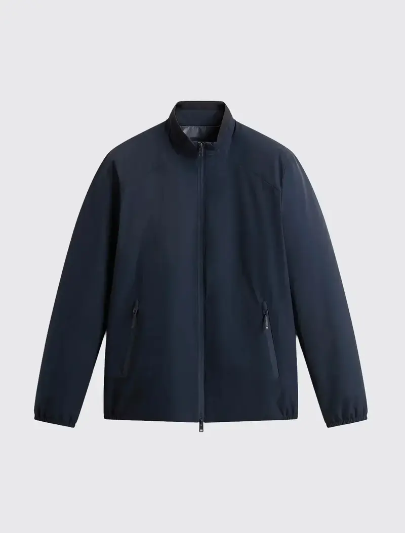 Padded Sailing Bomber Jacket in Two-Layered Fabric