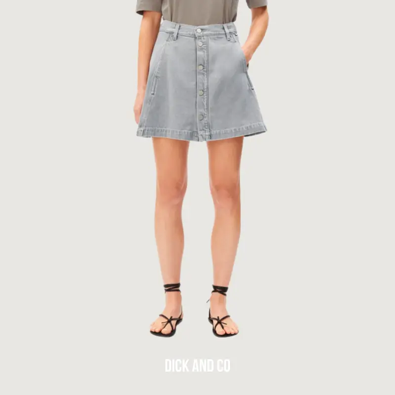Panelled Denim Mini Skirt