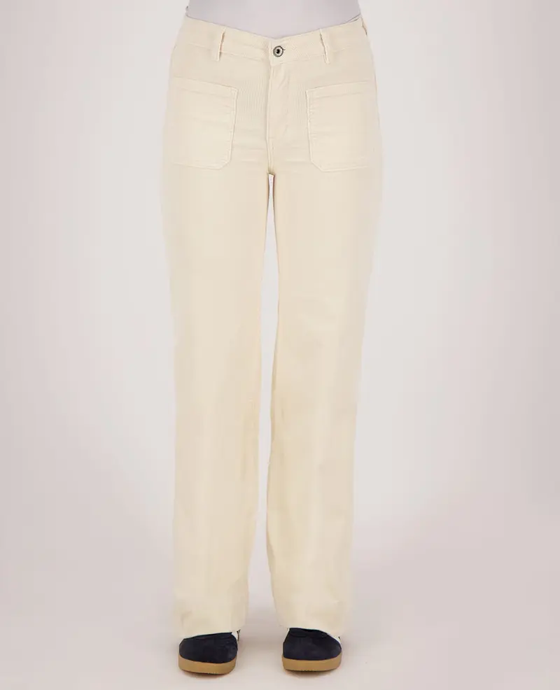 Pant Colette Corduroy Stretch | Ecru Denim