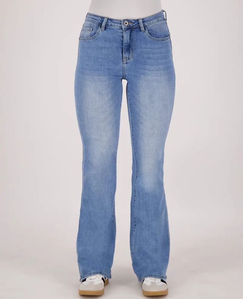 Pant Flare Superstretch Denim | Medium Blue Denim