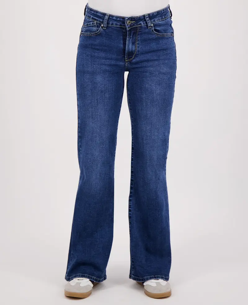 Pant Flare Superstretch Denim | Medium Blue