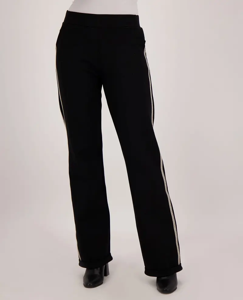 Pant Straight | Black/Ecru