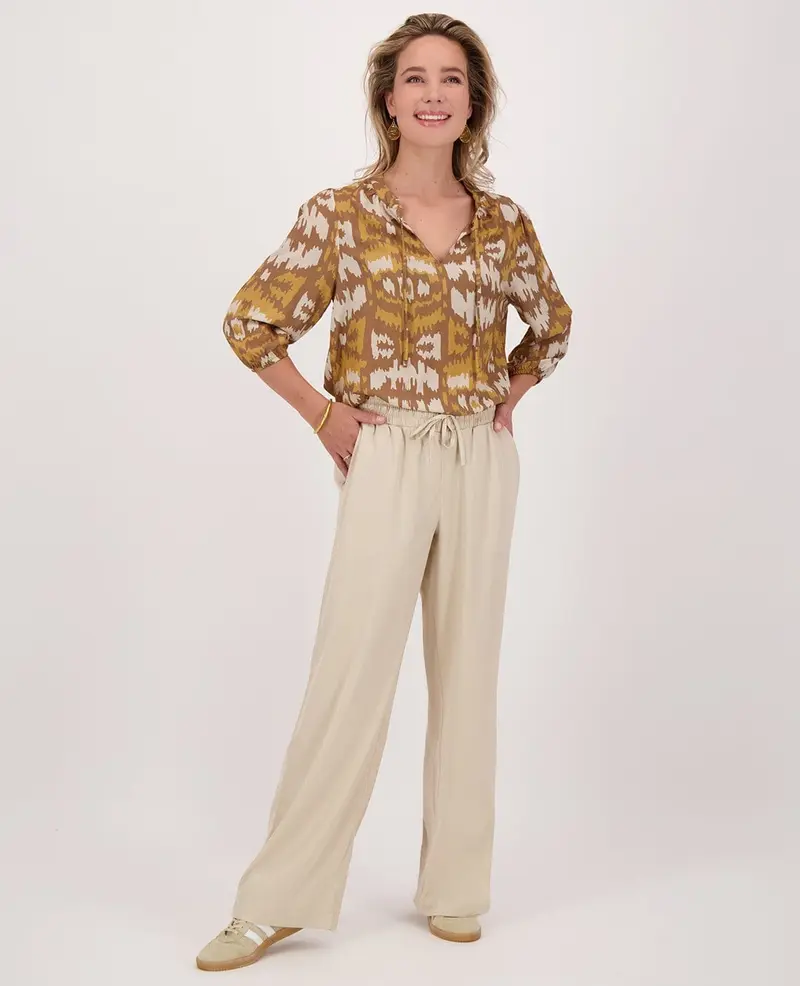 Pant Straight Satin | Beige