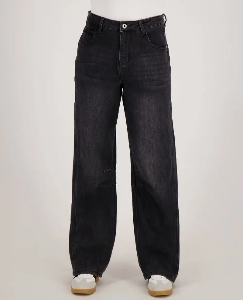 Pant Straight Stretch Denim | Dark Grey Denim