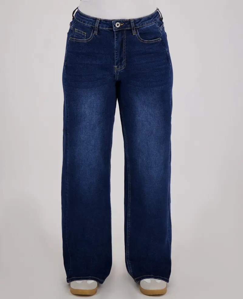 Pant Straight Superstretch Denim | Dark Blue Denim