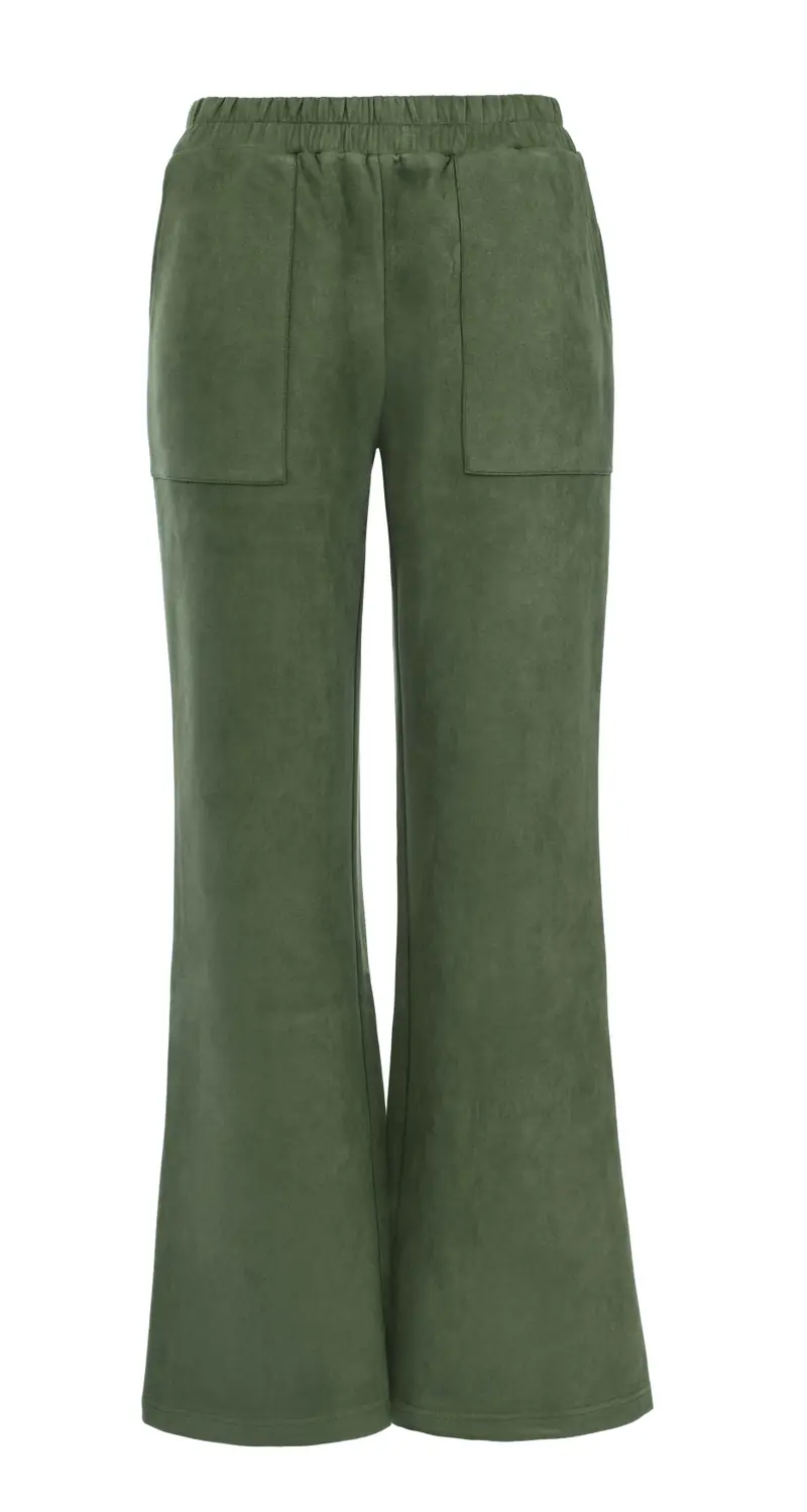 Pantalon Fiska-RMJ Suedine | Deep Army