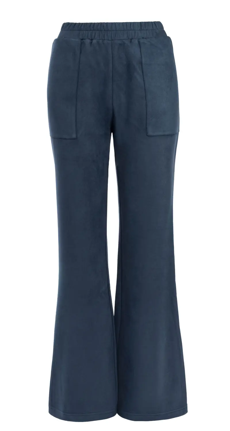 Pantalon Fiska-RMJ Suedine | Naval Blue