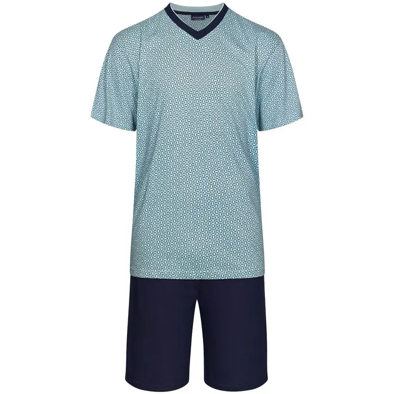 Pastunette heren Shortama V hals - 33241-608-2 - licht blauw