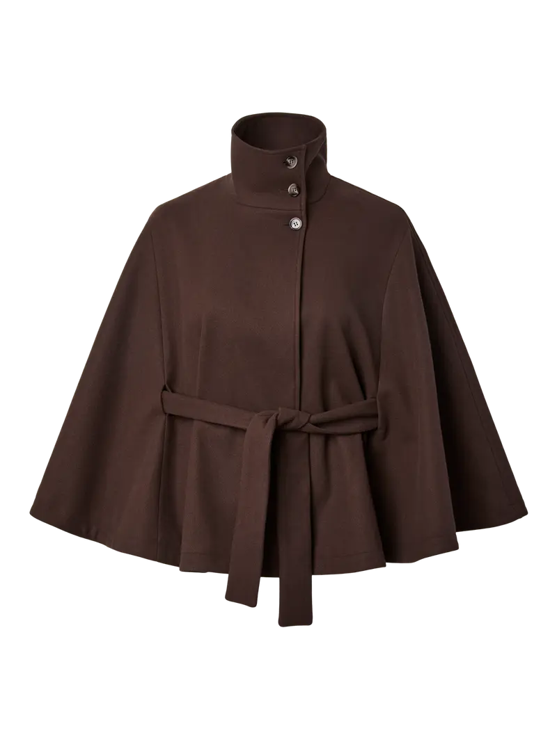 PCAIKEN CAPE JACKET W. BELT