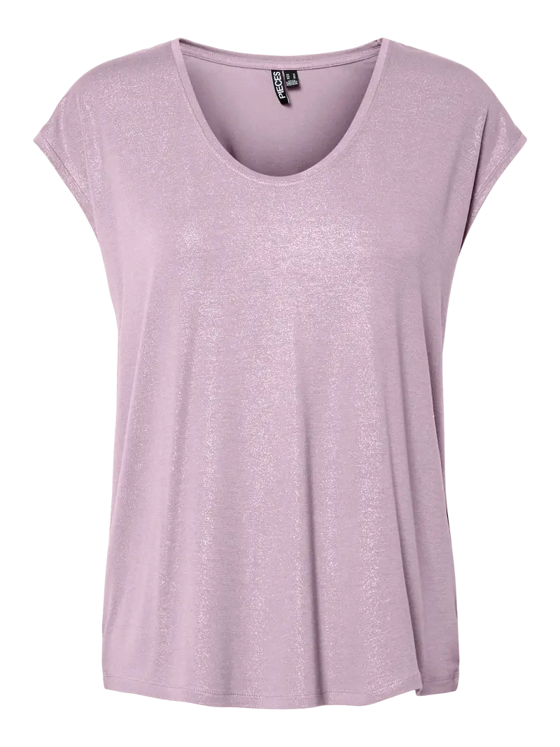 PCALICE SS GLITTER TEE