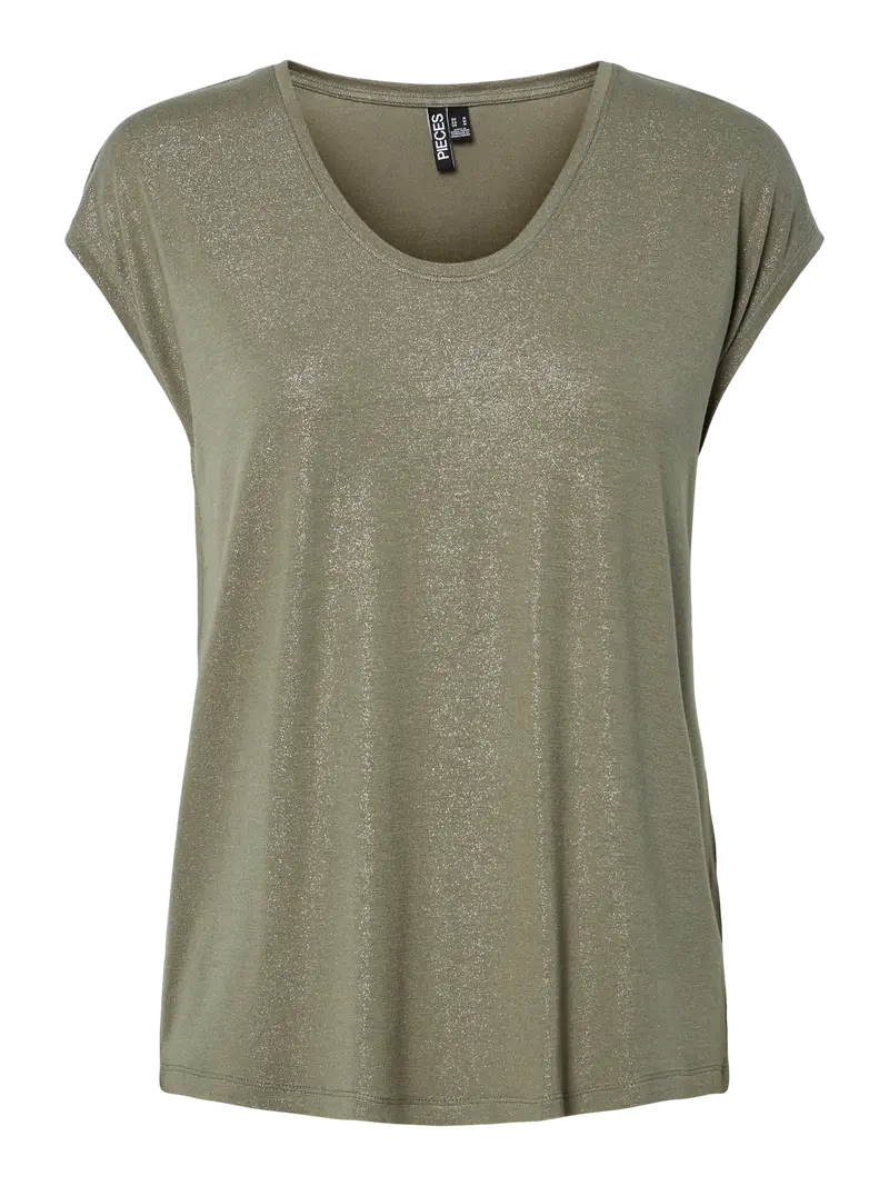 PCALICE SS GLITTER TEE