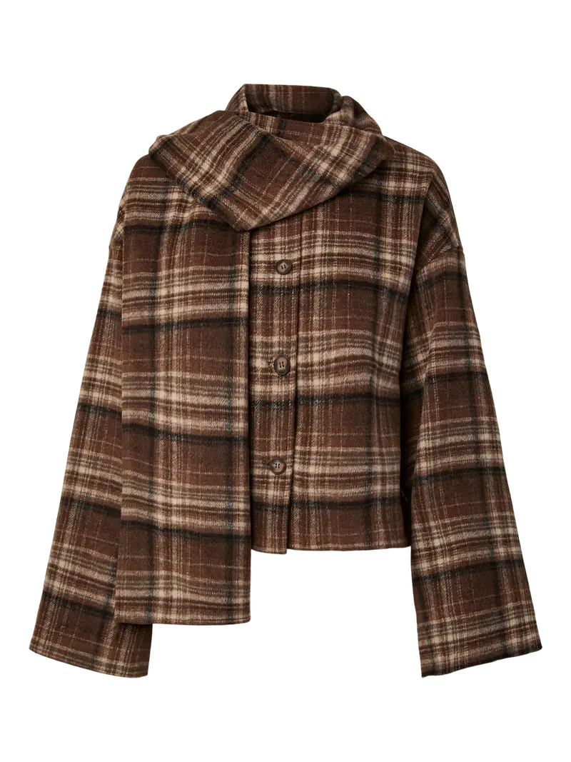 PCAMALIA SHORT JACKET W. SCARF