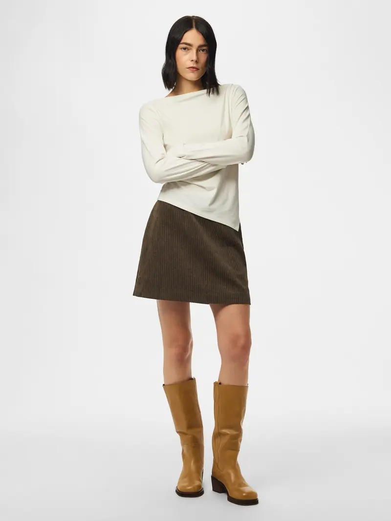 PCAUDRE CORD HW SKIRT