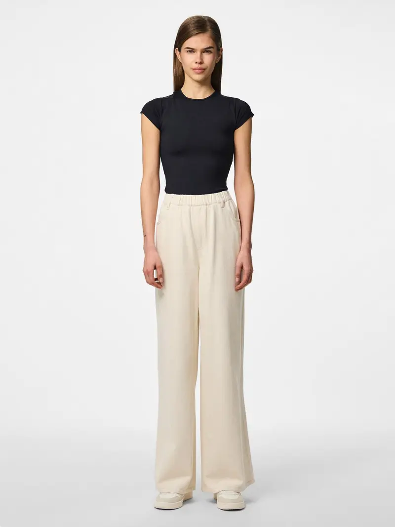 PCSAVANNA MW PULL UP DENIM PANT