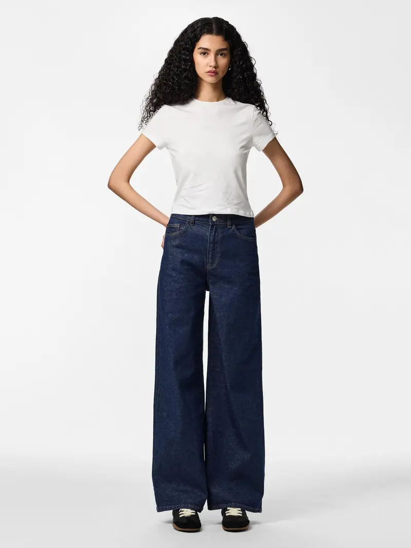 PCSELMA HW WIDE JEANS RINSE