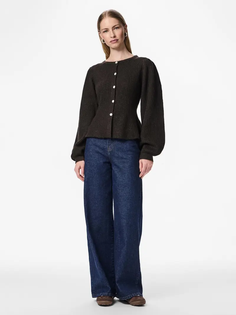 PCSILLY LS PUFF KNIT CARDIGAN