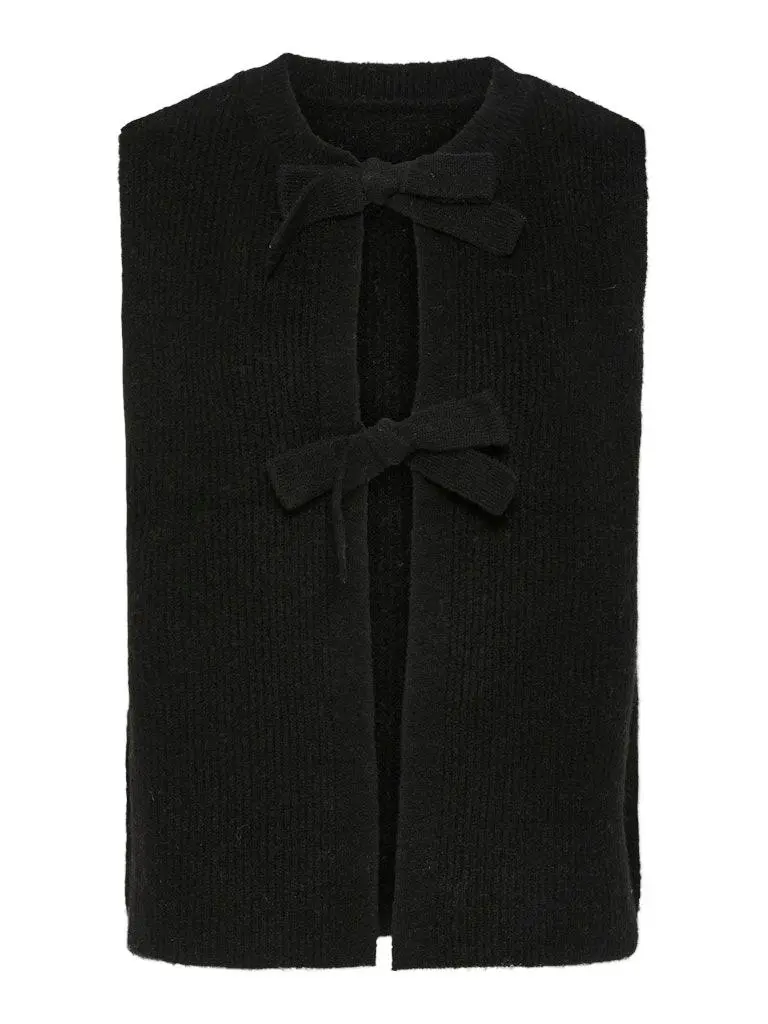PCSILLY SL REV TIE VEST KNIT