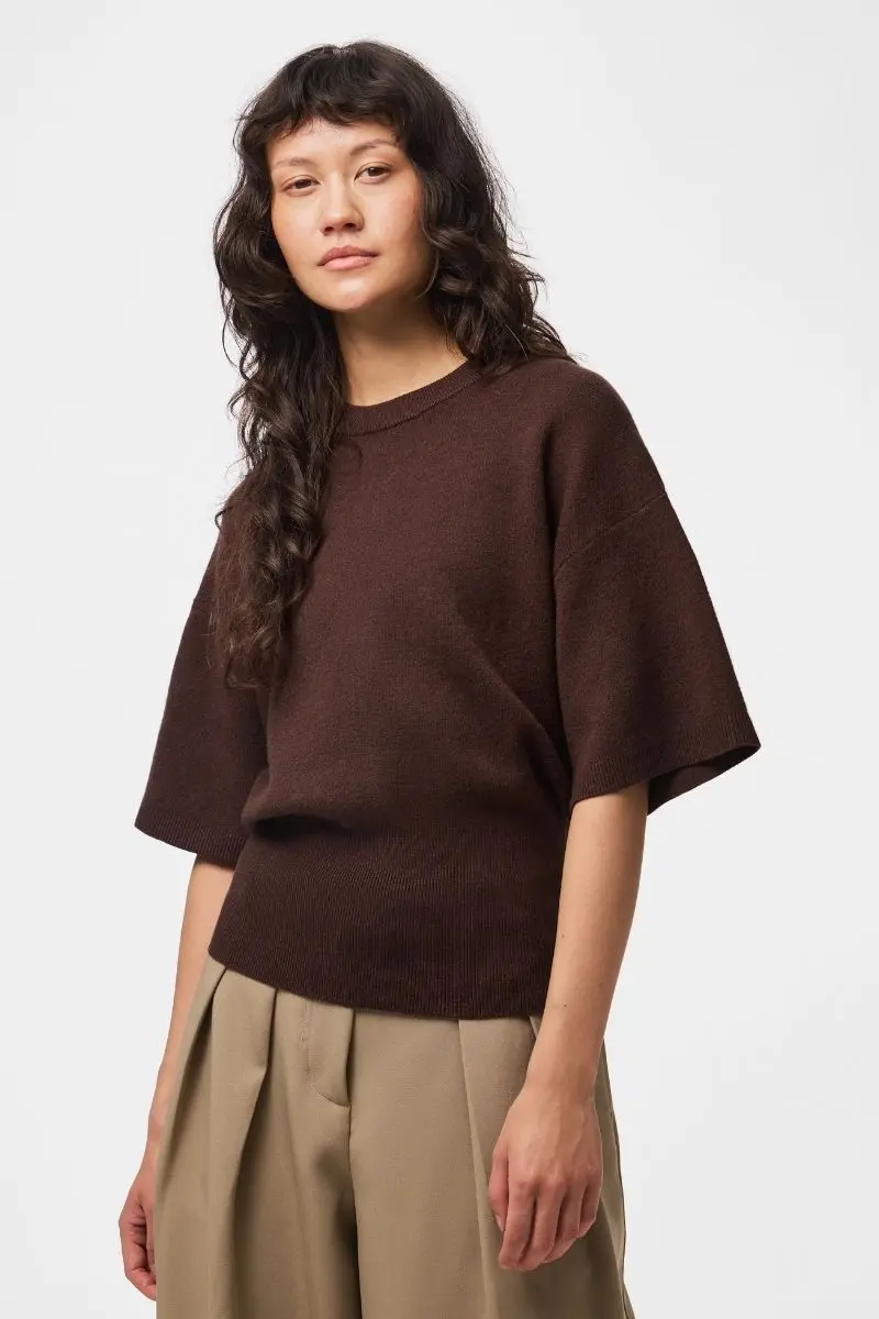 Pieces top korte mouw