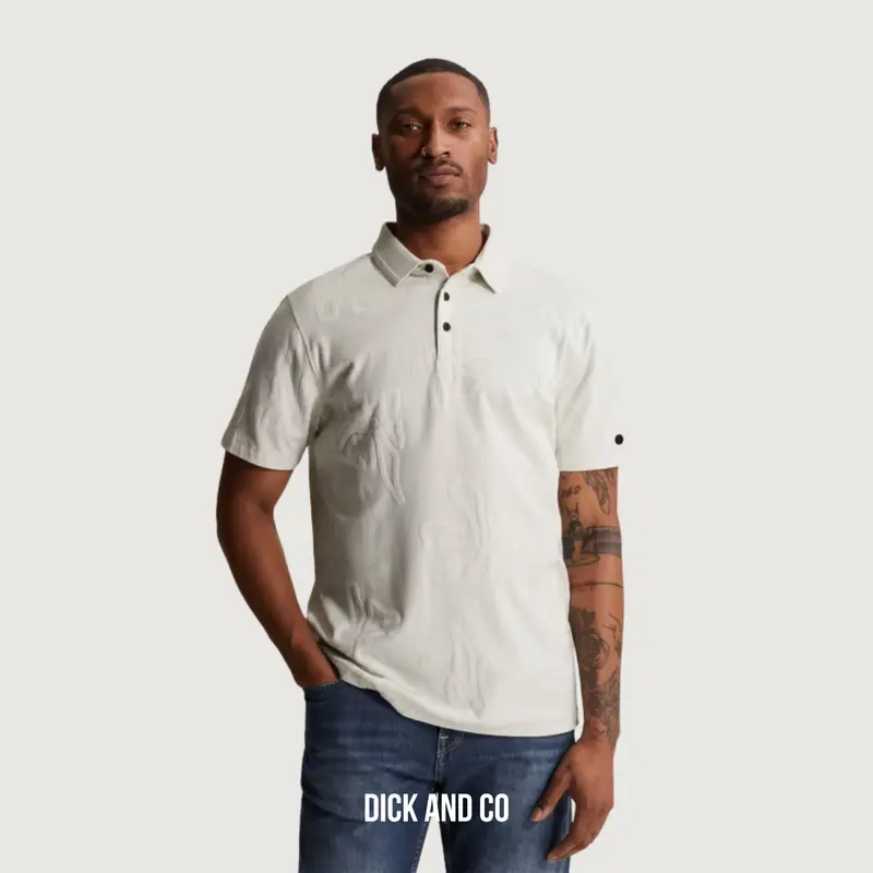 Polo met allover jacquardpatroon